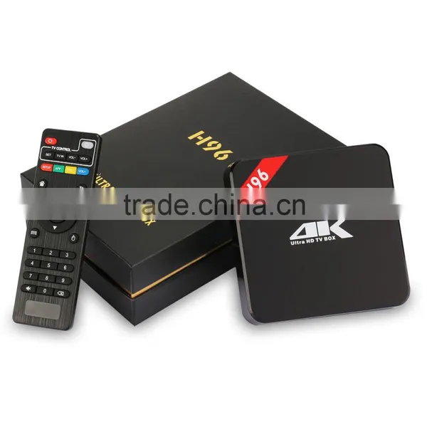 2016 Factory Hotsale Android TV Box IPTV Amlogic S905 Quad Core Android5.1 DDR3 1G 8G H96