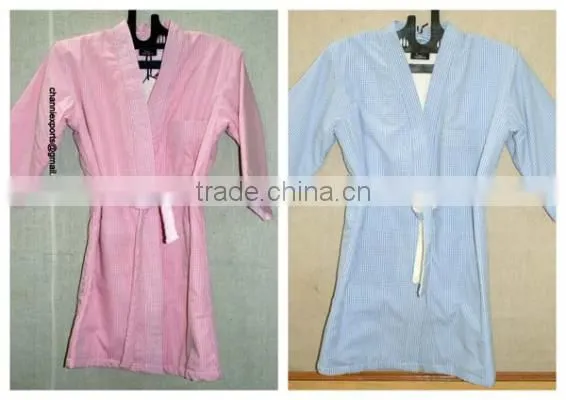 Bath Robe Made of Towel Fabric
