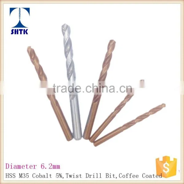 Prfessional Quality HSS M35 Cobalt Drill Fully Ground Twist Drill Bit,Dia 6.2mm, Drill Bit photo-3