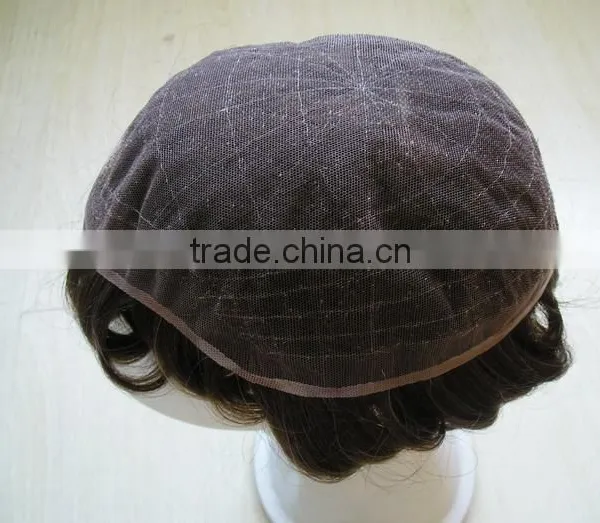 Indian Hair Men Swiss Lace Toupee, All Lace Toupee, French Lace Toupee photo-2
