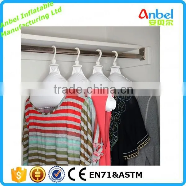 Portable White Color Inflatable Cloth Hanger PVC Coat Hanger for Drip-Drying Shirts photo-5