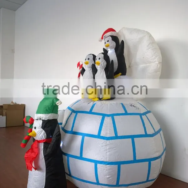 DJ-XT-32 Inflatable Penguin Family Statue Molds for Sale Christmas Decoration photo-4