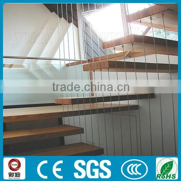 Modern House Decoration Floating Indoor Wooden Staircase Design Quality Choice photo-5