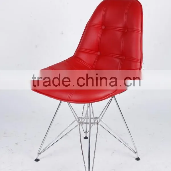 Silla Chair PU Seat / Cheap PU Chair With Wooden Legs(1028CC) photo-3