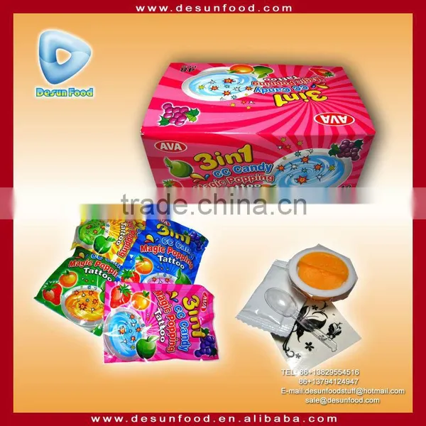 3 in 1 Bag CC Candy Magic Popping Tattoo