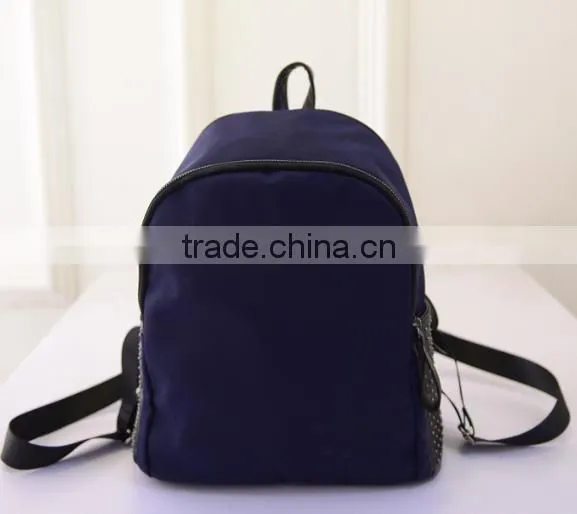 Fashion Rivet Decorate Nylon Backpack China Factory photo-4
