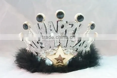 9cmx12cm LED Flashing Metallic Silver Star Plastic Tiaras and Crowns photo-6