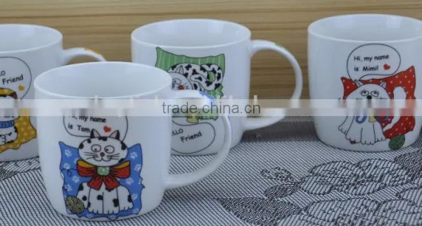 11OZ Twitter Bird Design Full Decal Print Tea Cups, Shiny Surface Porcelain Mug, KL5016-A409 photo-4