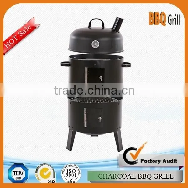 New Design Long Burning Beach Round Smoker Grill