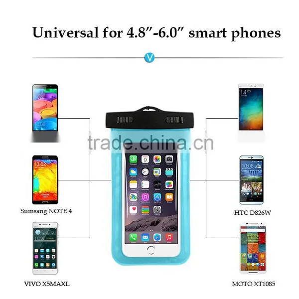 YZ New Clear Waterproof Pouch Dry Case Cover For 5.5 Inch Phone Camera Mobile Phone Waterproof Bags for IPHONE 4 4S 5 5S 6 6S photo-5
