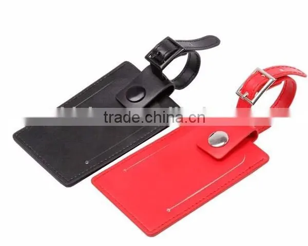 Custom Made Debossed Logo Leather Luggage Tag/high Quality pu Leather Luggage Tag/leather Luggage Tag Quality Choice photo-2