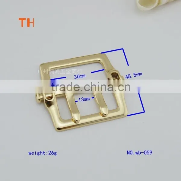 Light Gold Double Pin Belt Buckle Ornament Accessory for Handbag photo-6