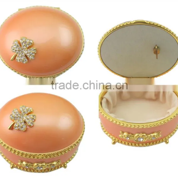 High Quality Elegant Musical Box With Rhinestones Crystals Enamel Decoration and Various Colors photo-4