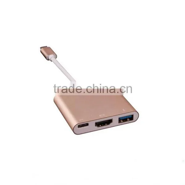 USB Type C 3.1 Hub to 4 Ports USB 3.0 Adapter Converter for the MacBook photo-5