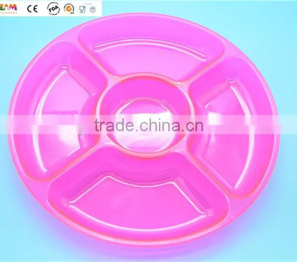 12" Plastic Round Divider Party Tray