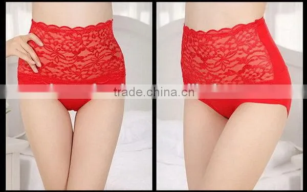 Wholesale Women Sexy Underwear Lace Panties High Waist Slimming Panties photo-3