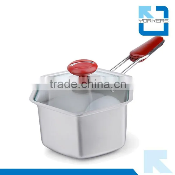 304 Hexagon Stainless Steel Milk Pot & Stock Pot