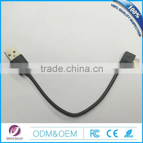 High Quality Micro & Mini Down Angled 90 Degree USB Cable for Smart Phone