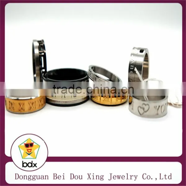 Latest Lucky Numbers Design New Custom Stainless Steel Rings Fashion Ring photo-2