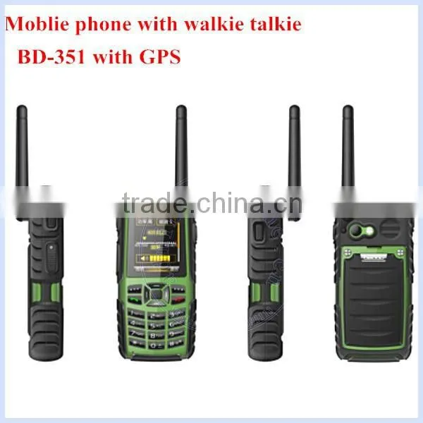 IP67 Water-proof Radio Phone BD-351 Mobile Phone Rugged Mobile Phone With Walkie Talkie Gps
