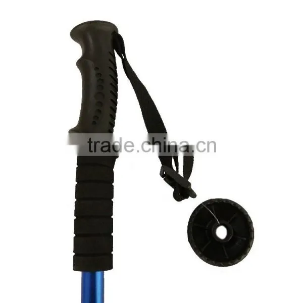 Aluminum 3 Sections Telescopic Adjustable Hiking Trekking Pole Nordic Walking Stick photo-2