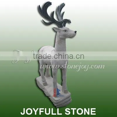 Animal Carving, Granite Deer Animal Sculpture