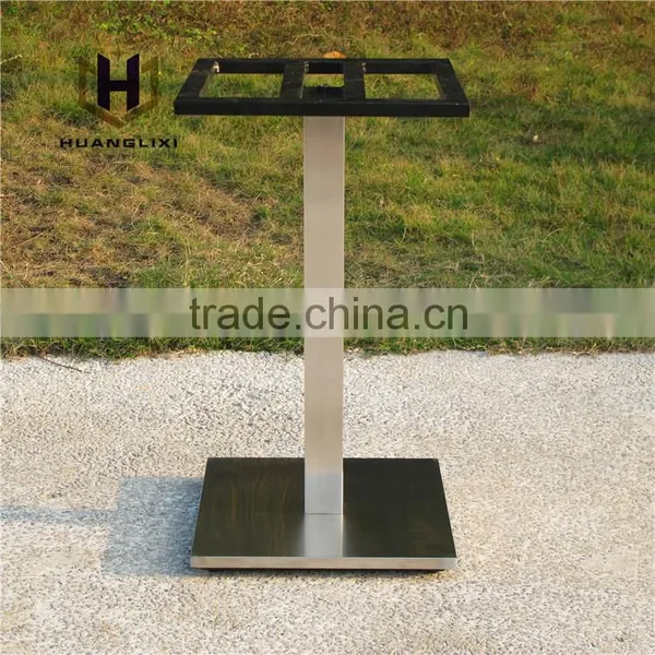 Foshan Square Stainless Steel Furniture Legs, Stainless Steel Chassis Restaurant Table Frame Coffee Room Furniture Legs