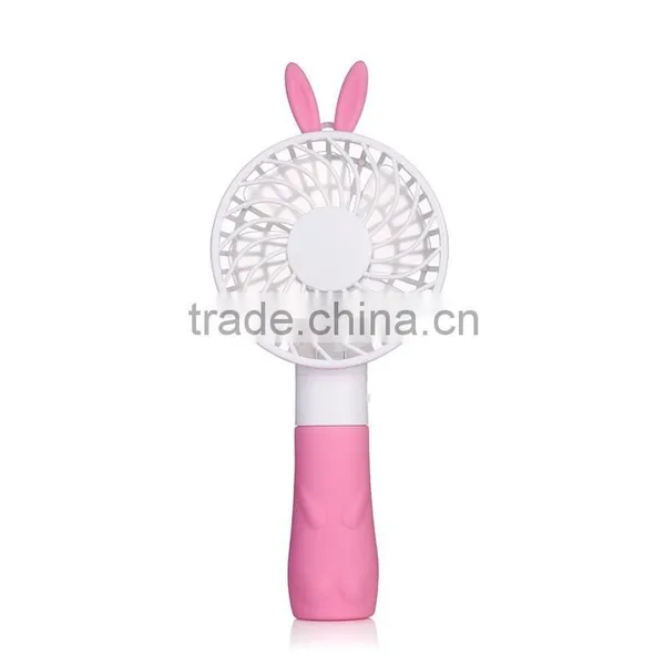 2016 Promotion Products Battery Powered Mini USB Foldable Cooling Personal Fan Cute Rabbit Design Cooling Fan photo-2