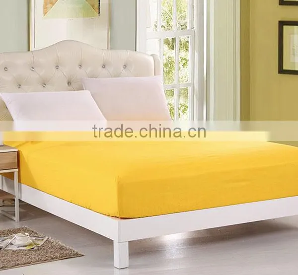Yellow Or Red Colored Polyester Knit Waterproof Mattress Protector photo-3