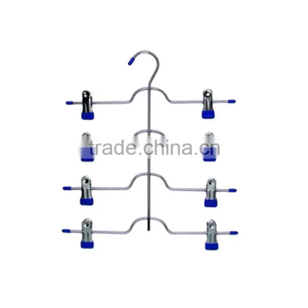 Chrome Plated Four-tier Metal Hanger With PVC End Clips photo-2