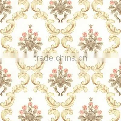 Classic European Style Damask Design Wallpaper for TV Background photo-4