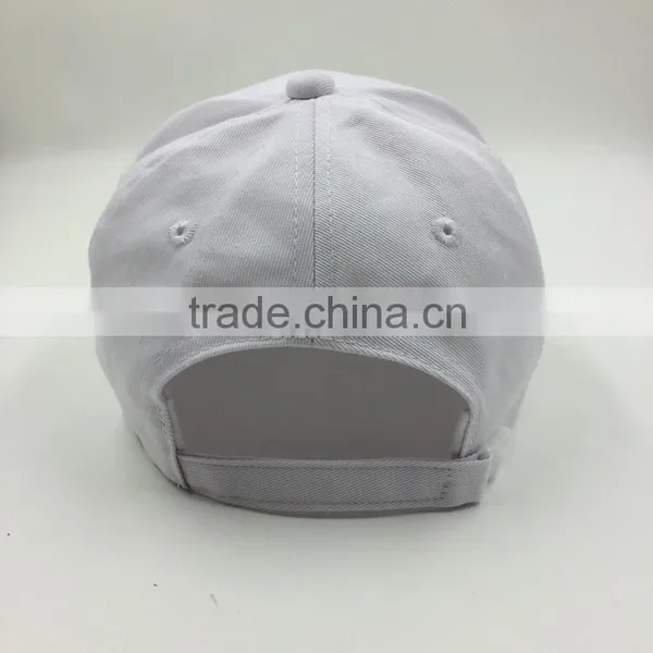 Wholesale Customize 100% Cotton 6 Panel White Baseball Cap photo-3