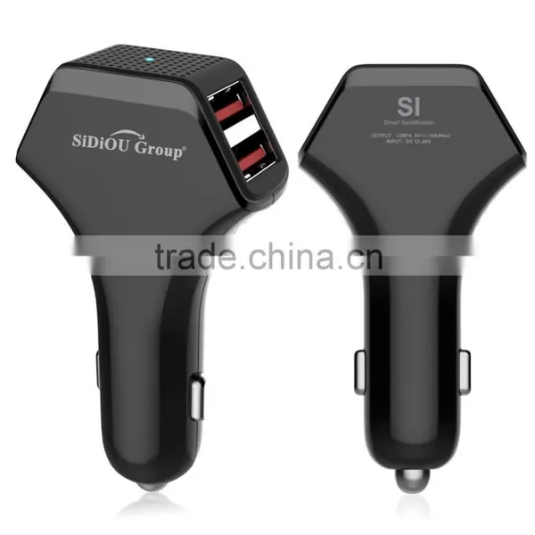 Sidiou Group 4 USB Port Car Charger High Output Car Charger for IOS and Andriod Devices photo-3