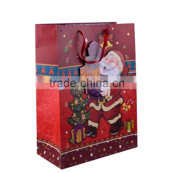 Special Custom Made Printed ,paper Christmas Gift Bags
