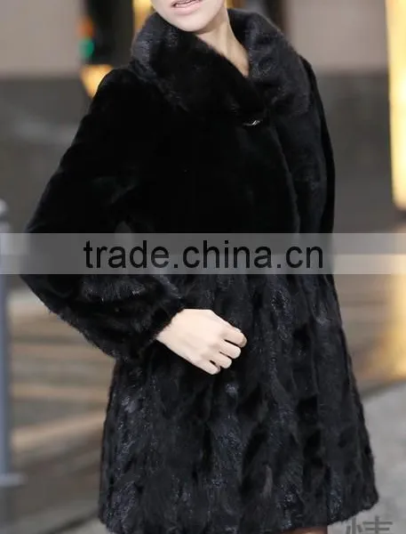 Fashion Genuine Mink Fur Coat for Women MC09 photo-3
