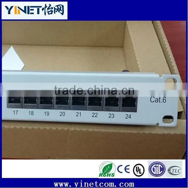 Hot Sale High Quality FTP Cat6 Patch Panel, 24Ports RJ45 Shielded Patch Panel photo-4