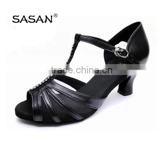T Strip Woman Swing Dance Shoes Medium Heel Salsa Dance Shoes Latin Dance Shoes C123 photo-2