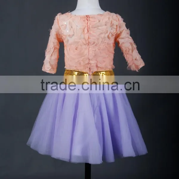 FQ-2 Cheap Latest Dress Designs For Flower Girl Net Dresses photo-2