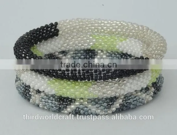 Rollover Glass Bead Bracelets photo-3