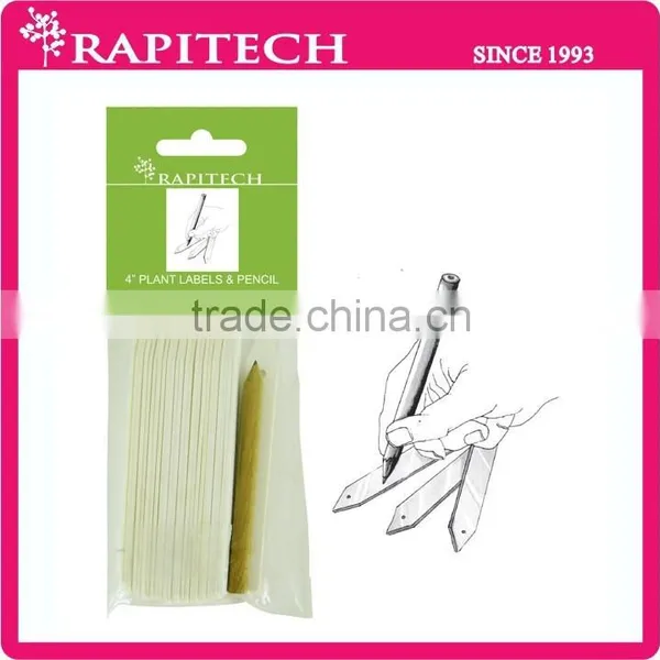 Garden Tool 4 Inch White Gardening Pencil With Plastic Plant Label Pot Marker photo-2