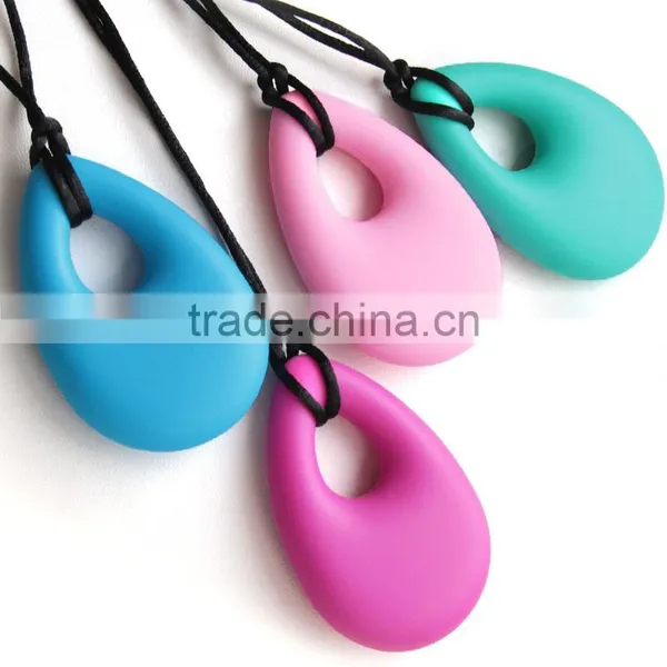 100% BPA Free Food Grade Silicone Teething Pendant photo-3