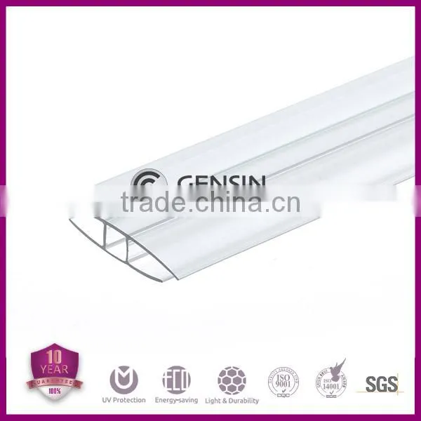 100% Bayer Virgin Material Polycarbonate Sheet Connector/PC U Profile /Polycarbonate Profile photo-2
