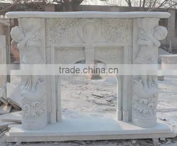 European Style Arch Marble Fireplace Mantel photo-2