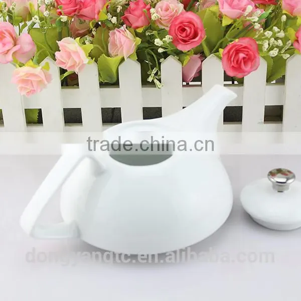 Bulk Supply Wholesale Cheap Custom Logo Euro Style White Porcelain Tea Pot, Cheap Ceramic Teapot photo-5