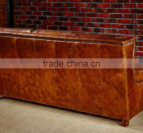 High End Vintage Leather Sofa S118 photo-4