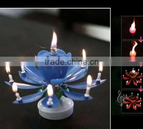 Magical Opening Flower Musical Best Happy Birthday Candle photo-2
