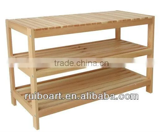Pine Wooden Shoes Shelf photo-6