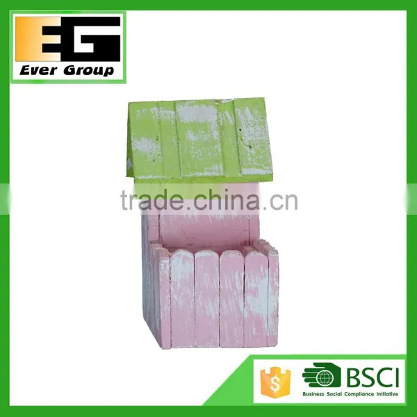Wooden House Shape Garden Planters /Green House photo-4