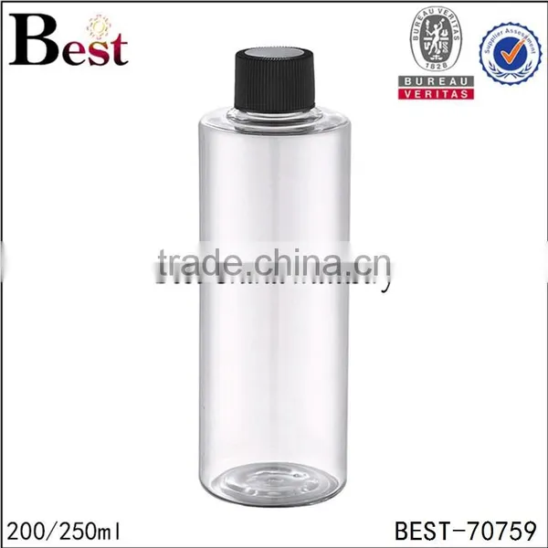 200ml 250ml Hotel Custom Shampoo Bottle Flip Top Cap Clear Round Plastic Packaging Custom Shampoo Bottle photo-4