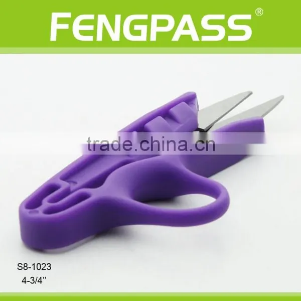 S8-1023 4-3/4" 2Cr13 Stainless Steel Blade With Plastic Handle Thead Scissors photo-2
